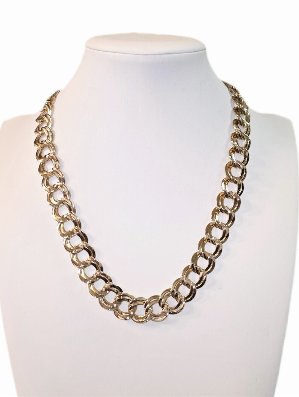 Chunky Double Small Link Gold-Tone Necklace